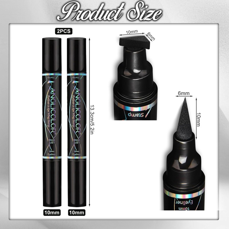 Double Head Eyeliner Stamp, Wing Tip Pen, Rotating Eyeliner Waterproof,