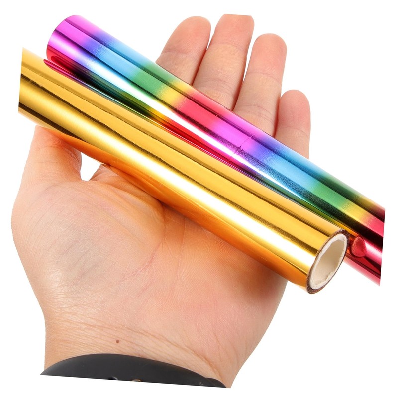 Operitacx 2rolls DIY Heat Activated Foil Transfer of Versatile Foil