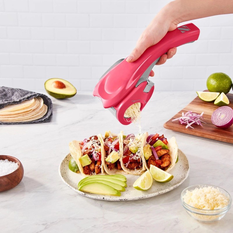 DASH Zakarian Rechargeable Electric Rotary Handheld Grater Cheese Cranberry