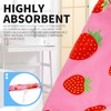 OLAOLA Strawberry Hooded Towel for Kids 3-12 Years, 28" x