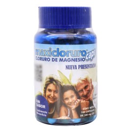 Cloruro de Magnesio 100 Capsulas de 500 mg Maxicloruro Maxiproductos