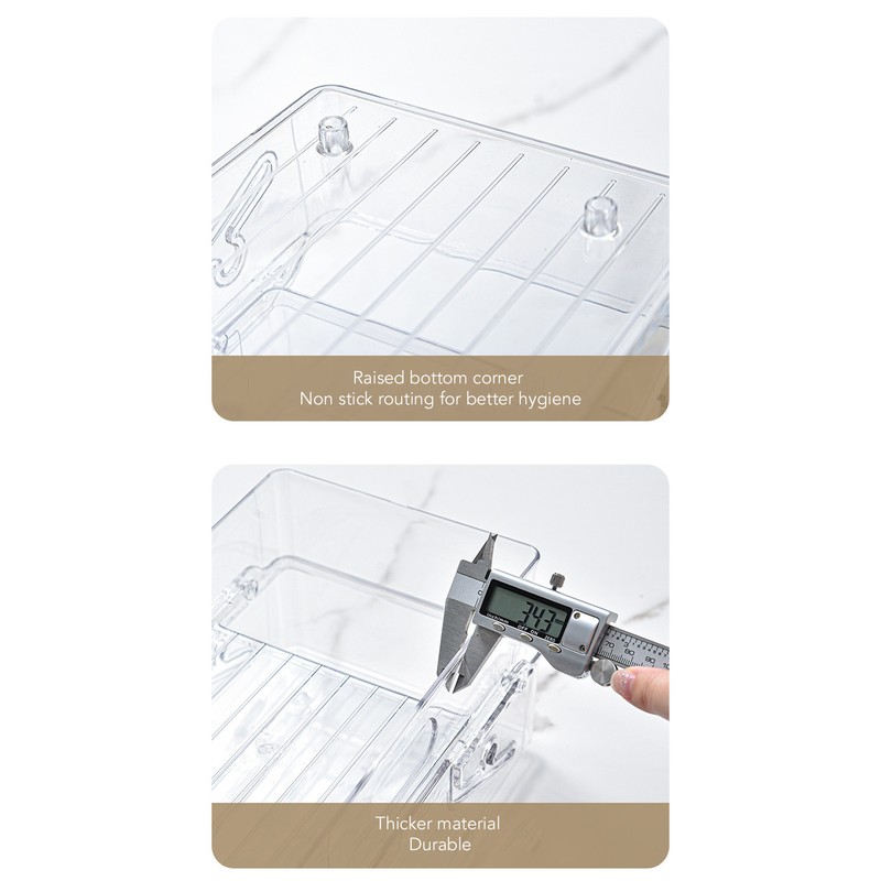 Automatic Rolling Beverage Soda Can Storage Organizer Double Layers Plastic