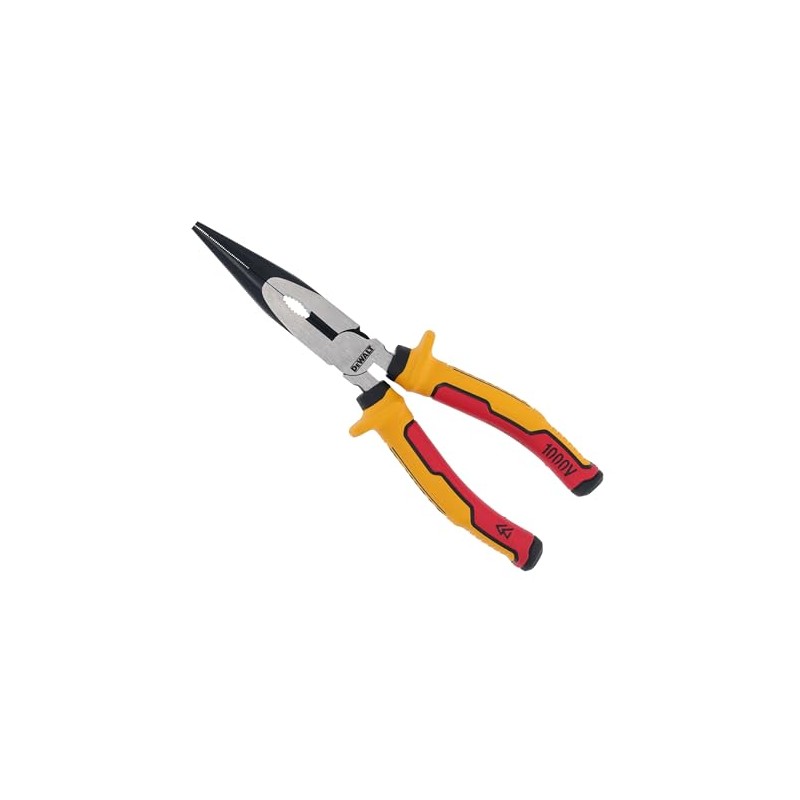 Dewalt VDE Long Nose Pliers 200mm, Approx. Hardness 61±2 HRC
