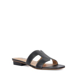 Dune London Women's Loupe Slide Sandal, Black, 8