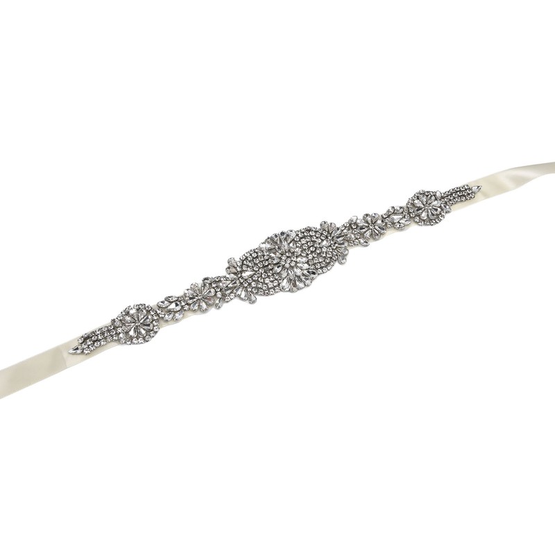Rhinestone Wedding Dress Belt Elegant Waistbelt Clothes Accessories for Bride