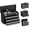 Portable Metal Tool Box, 3 Drawer Steel Tool Box with