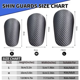 Zinueen Small Shin Pads for Football - Pack of 2 Mini Shin Pads, Protective Equipment for Men, Women, Children & Girls (Black, 8 x 5 cm)