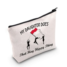 JNIAP Color Guard Girl Gift My Daughter Does That Flag Flippy Thing Cosmetic Bag Winter Guard Git (Flippy Thing Bag)