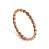 Rose Gold Dipped Sterling Silver Twisted Rope Stacking Ring Size