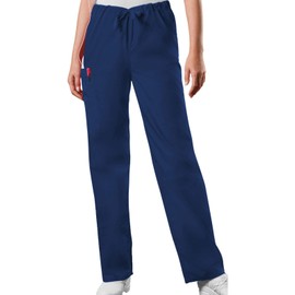 Cherokee Regular Originals Unisex Drawstring Cargo Scrubs Pant, Navy, Medium