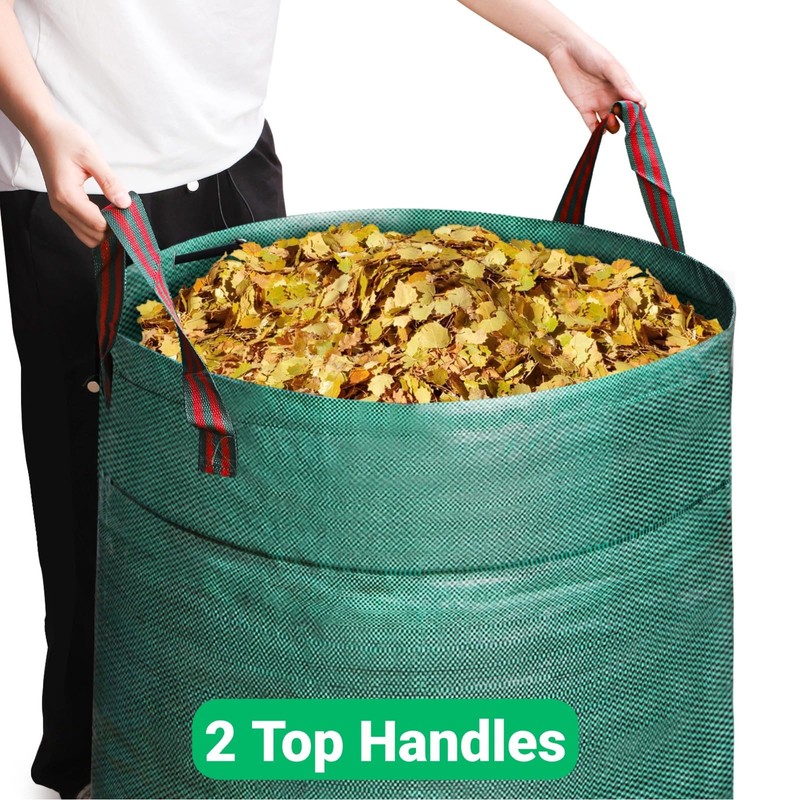 Mezchi 4 Pack 72 Gallons Reusable Yard Waste Bag, Large