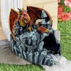 Euiroet Dragon Statue Gutter Downspout Extender,Garden Outdoor Decor Sculpture,Gutter Diverter