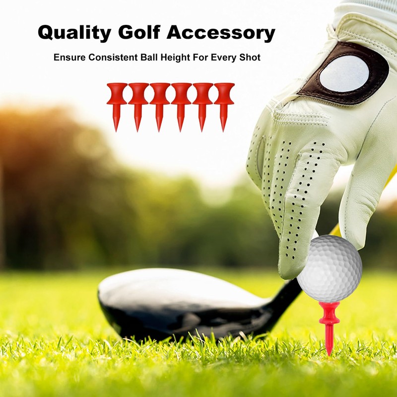 hzfengsheng Red Golf Tees Plastic Golf Tees Golf Pegs for