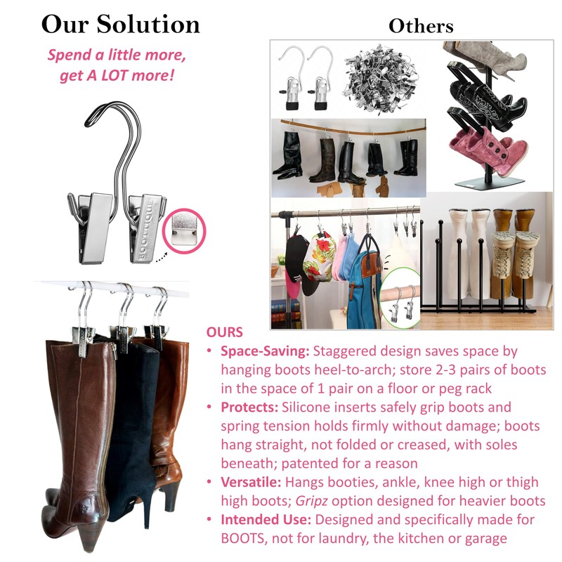 The Original Boot Hanger - Shoe Storage Space Saver (Set