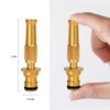 Runmeihe Solid Heavy-Duty Garden Hose Nozzle Brass Adjustable Hose Nozzle,High