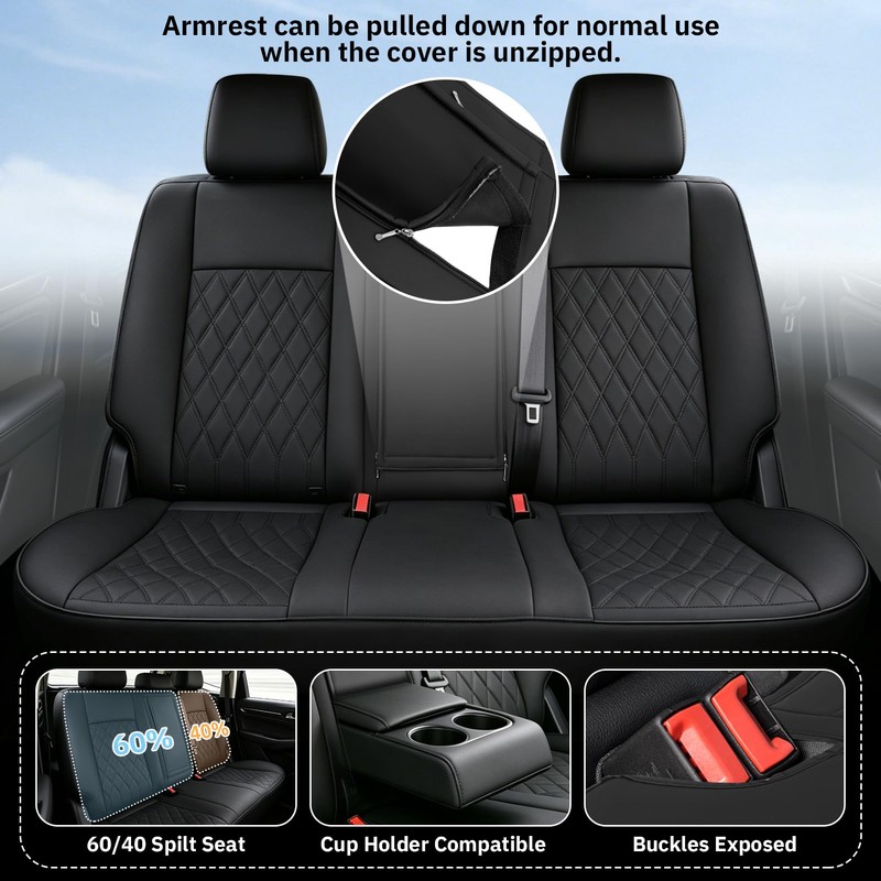 Seat Covers for Toyota 4Runner 2010-2024 SR5 Trail TRD Leather