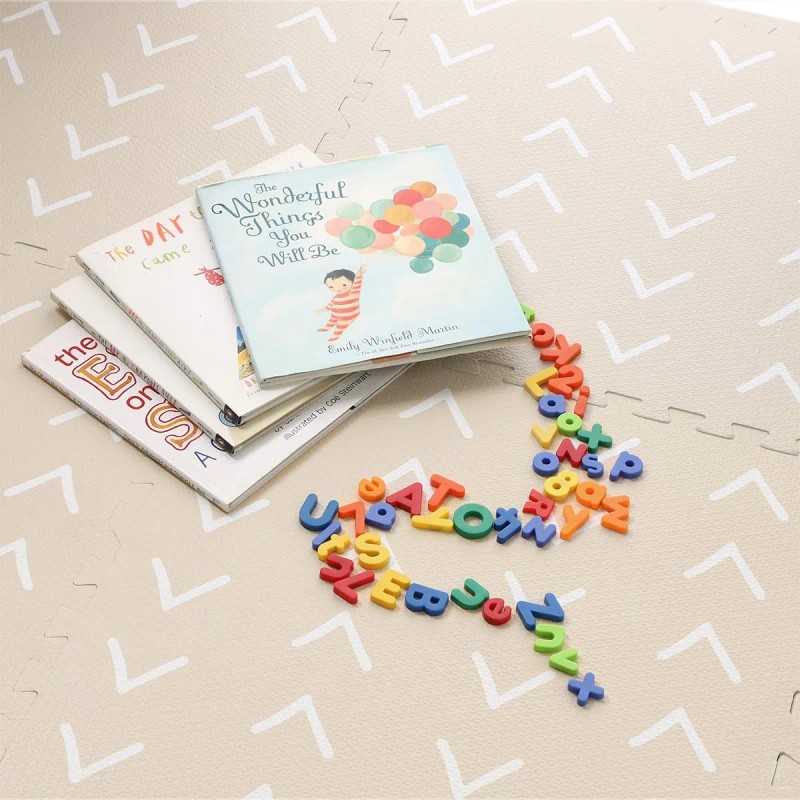 Tapete Para Bebé Flechas Blancas Espacio Seguro Y Suave