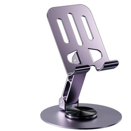 Stress-Relief Metal Phone Stand with 360° Rotation Accessories Mobile - Color: Purple
