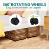 Wisuce Bamboo Under Bed Storage Containers- Underbed Organizer with Wheels