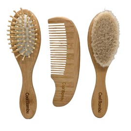 Kit de Cepillos de Bambú Para Bebé - 3 Piezas
