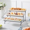 MALACASA 3 Tier Serving Trays for Party, Porcelain Serving Platters