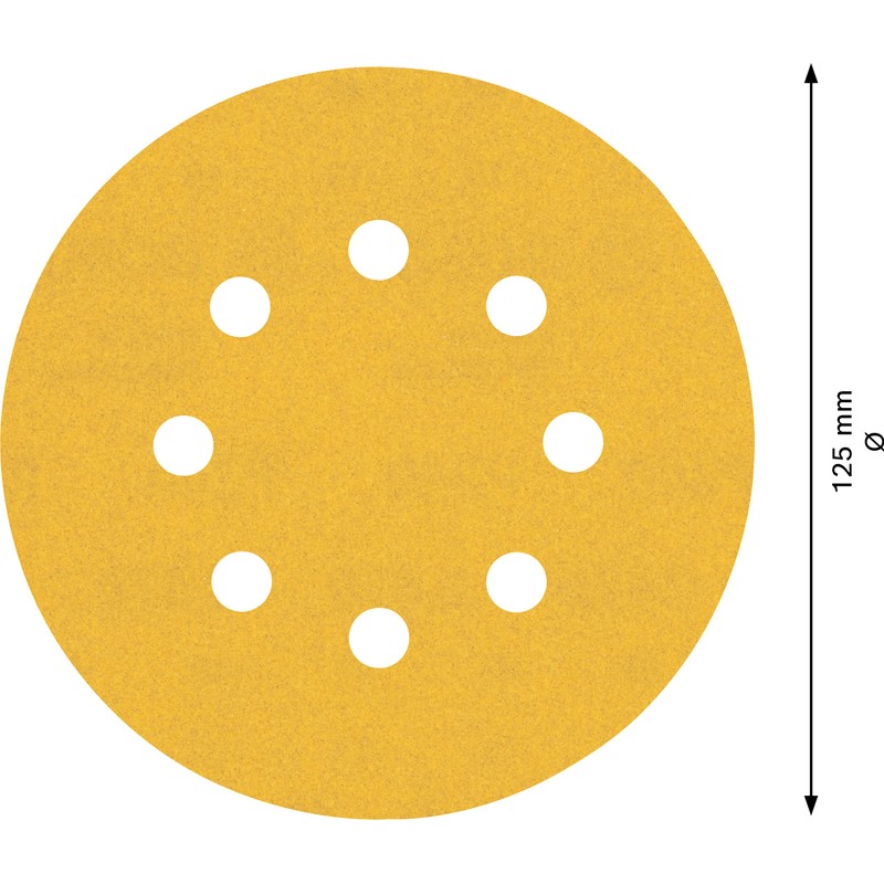 Bosch Professional 50x Expert C470 Sandpaper (Ø 125 mm, Grit