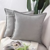 Madizz Set of 2 Short Chenille Throw Pillow Covers 26x26