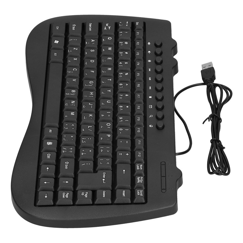 USB Keyboard Durable Plastic 87 Keys KB‑301B Keypads General Ergonomically