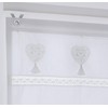 Roman Blind Eyelet Blind White Camille Embroidered Heart Border Crochet