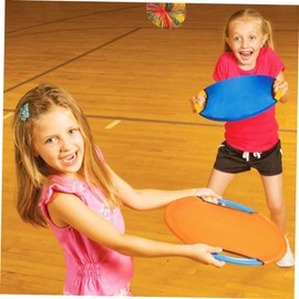 FOYTOKI Trampoline Flying Disc Paddle Ball Set Fun Toss and Catch Game for and Adults 1 Paddle and 1 Ball Random Color Outdoor Sports Activity