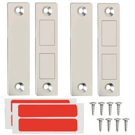 Cupboard Door Magnets 2Pairs, Strong Magnetic Door Catches for Cabinet Cupboard Kitchen Internal Doors, Magnetic Cupboard Locks, Door Magnets Closure for Wardrobe Drawers Furniture Closet Closing
