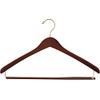 Premium Wooden Suit Hangers 25 Pack, Smooth Solid Wood Coat