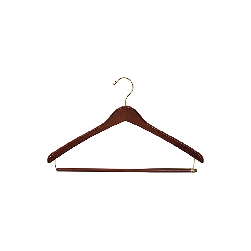 Premium Wooden Suit Hangers 25 Pack, Smooth Solid Wood Coat