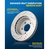 PHILTOP 13.76 inch（349.7 mm） Front Vented Disc Brake Rotors Compatible