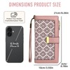 Gosect Women Floral Leather Wallet Large Capacity RFID Blocking Designer