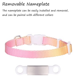 Yiwong Engraved Nylon Cat Collar, Rising Collar for Pets, Summer Avocado Cat Collar