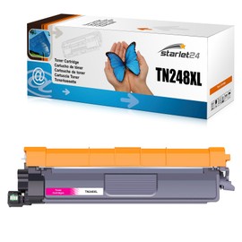 Starlet24 1 x TN248XL Toner Magenta Compatible with Brother TN-248XL TN248 XL Mganeta TN248 M for Toner Brother MFC-L3760CDW DCP-L3560CDWE DCP-L3740CDW DCP-L3520CDW MFC-L8390CDW MFC-L3740CDWE