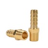2 Pack Brass Hose Fitting, Adapter, 3/8" Barb x 1/4"