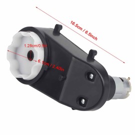 RS390 Electric Motor Gearbox Low Noise Drive Motor Ride On Car Steering Accessories 6V/12V 12000-20000 RPM for Kids Car Toy Motorcycle Spare Parts (12V12000rpm)
