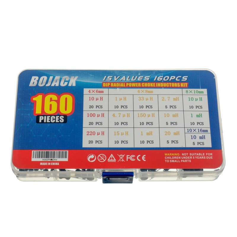 BOJACK 15 Values 160 Pieces Inductance 10uH to 20mH DIP
