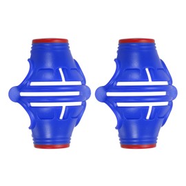 PATIKIL 2 Pcs Golf Ball Marker Stencil 360 Degree Triple Track Golf Ball Alignment Marking Tool Line Drawing Marker for Men Women, Blue/Red