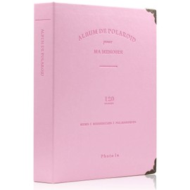 Photo Album for Instax Camera, Amimy 120 Pockets Album for Instax Mini LiPlay 11 70 26 25 9 8+ 8 7S Camera, Mini Link SP-1 Printer for Polaroid Snap Touch PIC-300 Z2300 Mint Zip Camera (Pink)