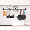 TLBTEK 50 inch Black Pipe Pot Bar Rack Wall Mounted