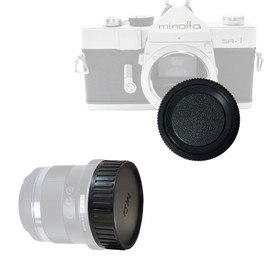 MD Camera Body and Rear Lens Cap Compatible with Minolta Rokkor (SR/MD/MC) Minolta X-300;XE-7;XD-11 and Lens MD Rokkor 50/1.4; 50/1.7MC PF;50/1.4 MC PG;50/2 MC PF;58/1.4 MC PF