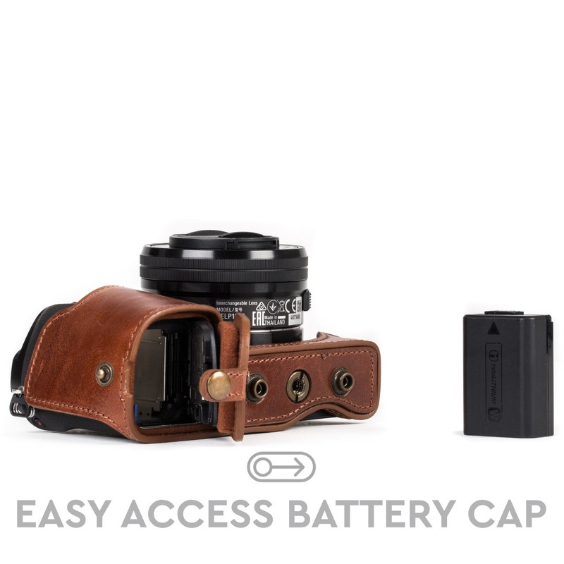 MegaGear Sony Alpha A6300, A6000 (16-50 mm) Ever Ready Echtleder