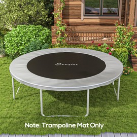 Soozier Trampoline Replacement Mat, Fits 12' Trampoline with 72 V Hooks, 5. 5" Springs, Trampoline Mat with 8 Rows of Stitching, Spring Pull Tool Spring, Frame not Included, Green