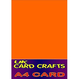 StellaWeds 20 x A4 Orange Card Stock - 260gsm