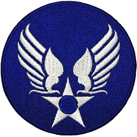 US Air Force Army Military Jacket Vest Star Wings Sew on Iron on Logo Emblem Embroidered Badge Sign Costume Patch - Blue (US-AIR-FORCE-WINGS-BLUE)