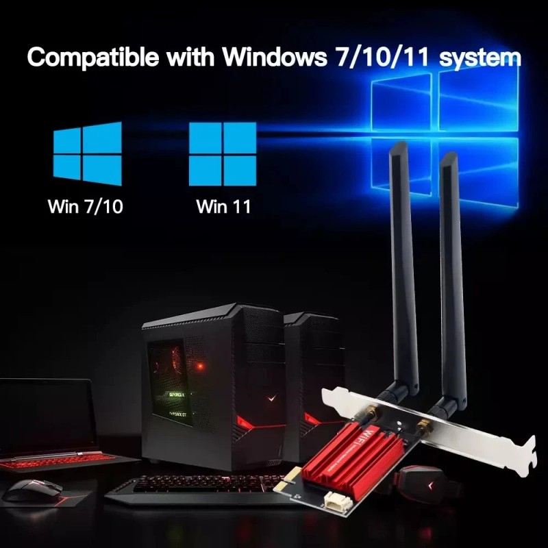 fenvi WiFi 5 PCI-E Wireless Adapter AC1200 Network Card Dual