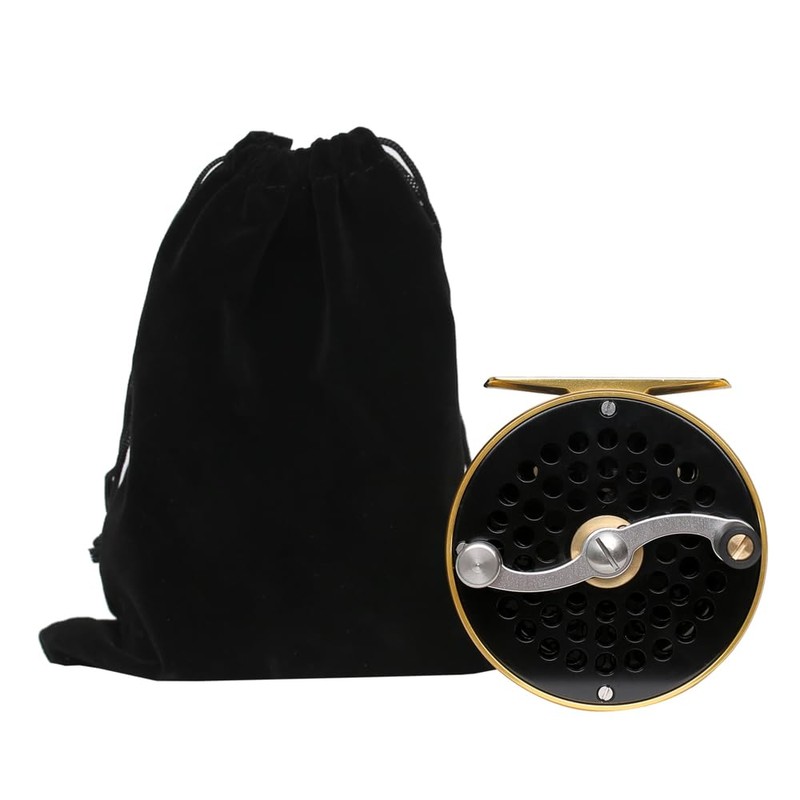 Vintage Classic Fly Fishing Reel,Right/Left Handle Position, Fly Reel (Black
